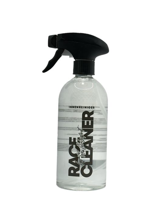 Der RaceCleaner Innenreiniger (500ml) ist die ideale Lösung für eine gründliche und schonende Auto-Innenreinigung. Perfekt geeignet für Polster, Teppiche, Leder und Kunststoffe – entfernt Schmutz, Flecken und Gerüche und hinterlässt einen angenehmen Duft. Unser Universalreiniger reinigt nicht nur effektiv, sondern pflegt auch empfindliche Oberflächen wie Alcantara und Armaturen.

Eigenschaften:

Vielseitig einsetzbar: Effektiv auf Polstern, Teppichen, Leder, Kunststoffen, Alcantara und mehr
Angenehmer Duft: